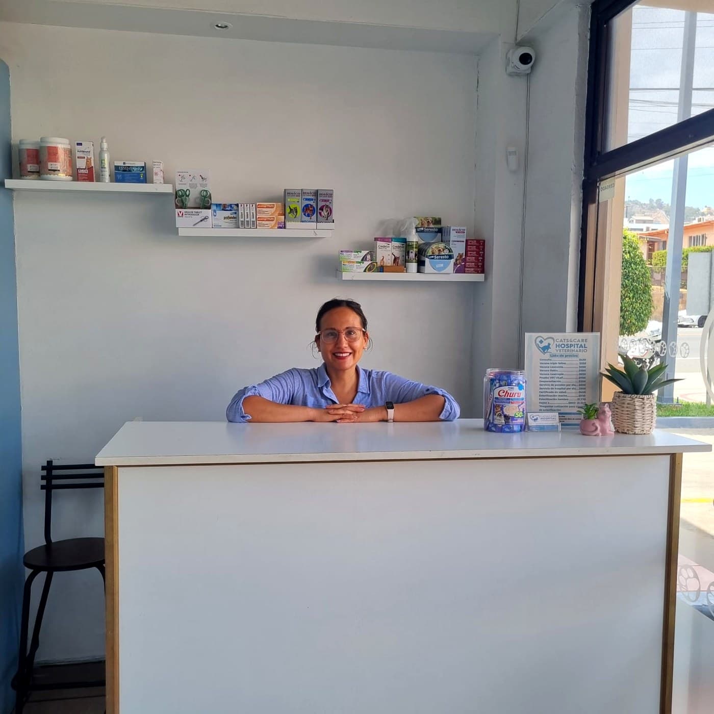 Recepción del equipo de Cats & Care Hospital Veterinario